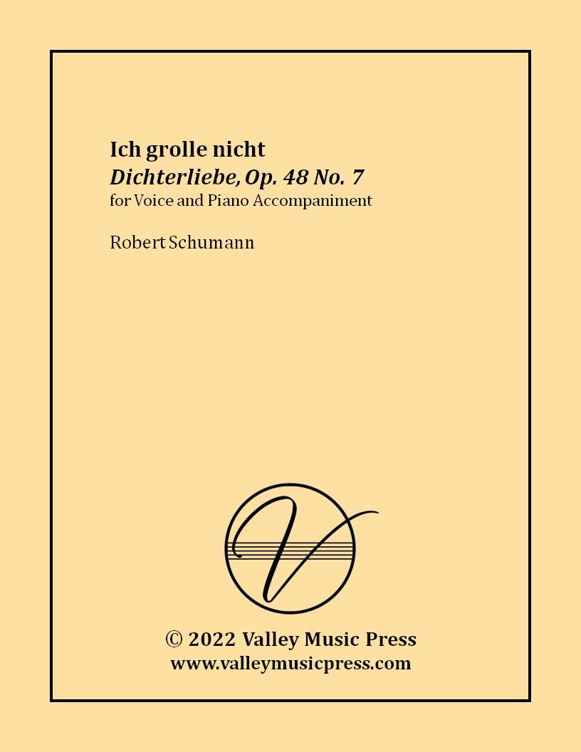 Schumann - Ich grolle nicht Op. 48 No. 7 (Voice)